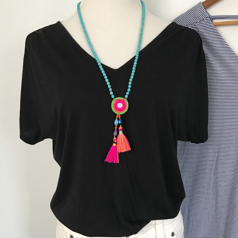 $5 Old Navy Black V Neck Kimono Top